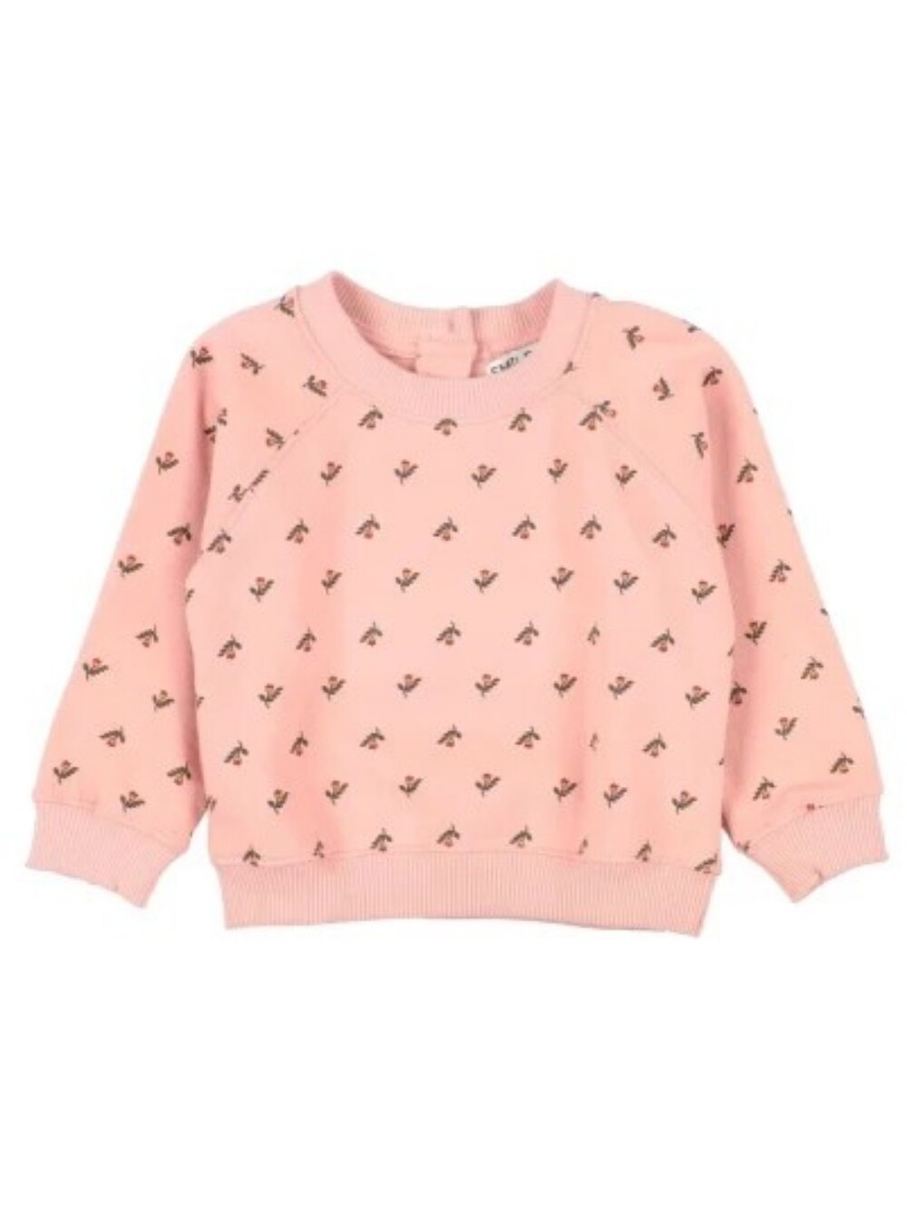 Emile Et Ida Pinkf Floral Terry Sweatshirt Size 6m